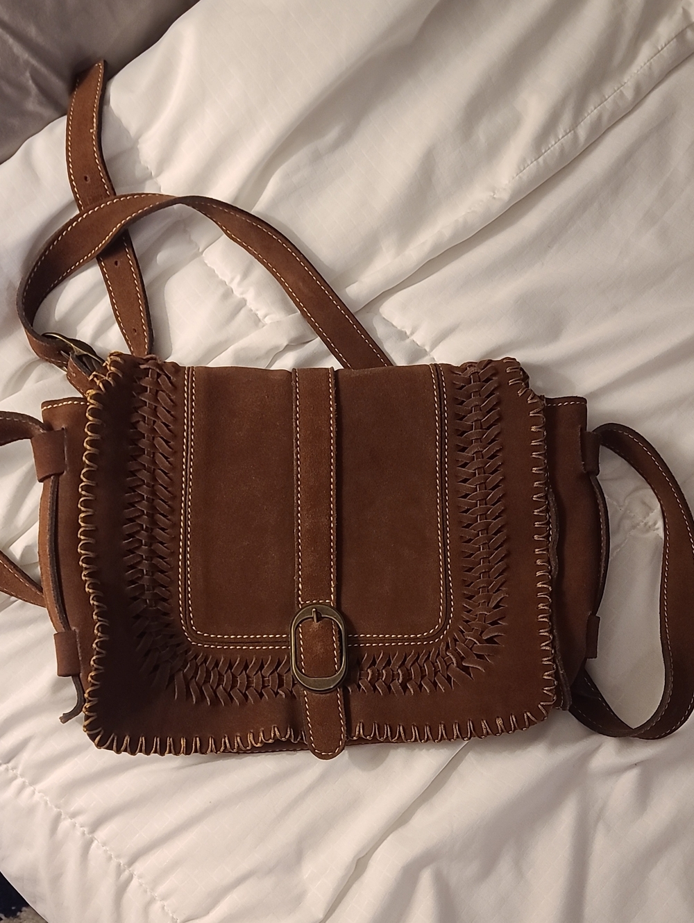 Patricia Nash Leather Saddle Bag